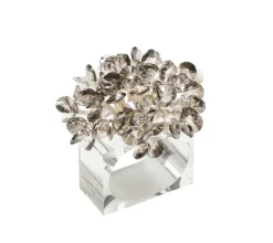 Aster Napkin Ring Smoke Set of 4