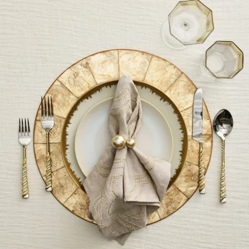 Capiz Shell Placemat Champagne Set of 4