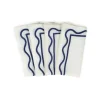 Colorblock Embroidered Napkin Dark Blue Set of 4