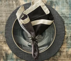 Croco Placemat Charcoal Set of 4