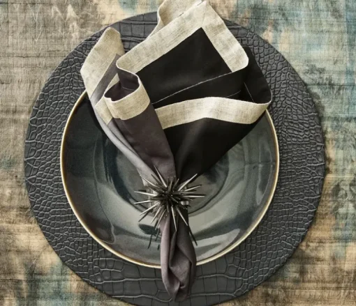 Croco Placemat Charcoal Set of 4