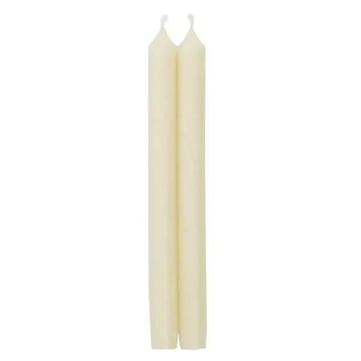 Crown White Taper Candle Set