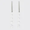 Crystal Oval Candlesticks Set of 2