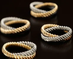 Deco Twist Napkin Ring Set of 4