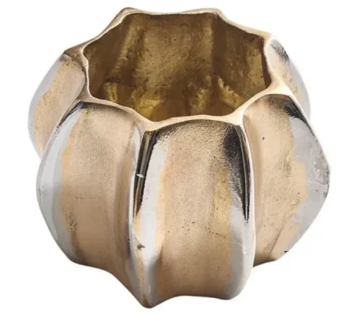 Desert Napkin Ring Gold & Silver Set of 4