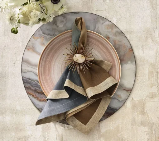 Dip Dye Napkin Grey & Taupe Set of 4