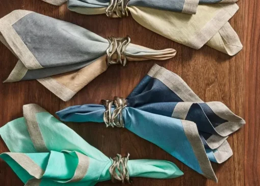 Dip Dye Napkin Navy & Blue Set of 4