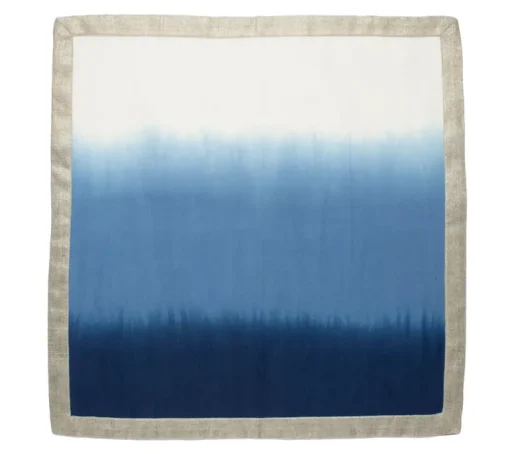 Dip Dye Napkin Set of 4 - Blue & White