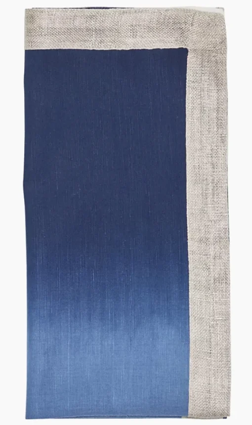 Dip Dye Napkin Set of 4 - Blue & White