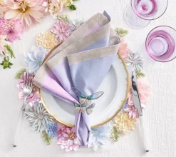 Dip Dye Napkin Set of 4 Lilac & Periwinkle
