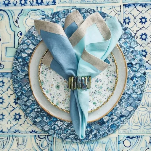 Dip Dye Napkin Sky & Blue Set of 4