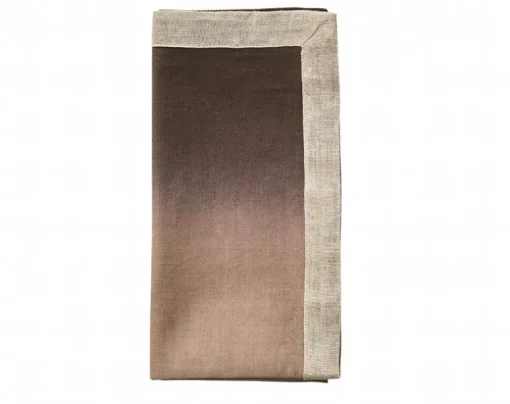 Dip Dye Napkin Taupe & Bark Set of 4