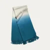 Dip Dye Throw Peacock