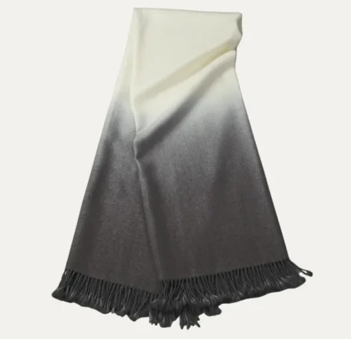 Dip Dyed Alpaca Throw Pewter
