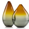 Double Ombre Teardop Amber & Smoke Vase