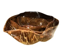 Euphoria Drip Nesting Brown Bowl