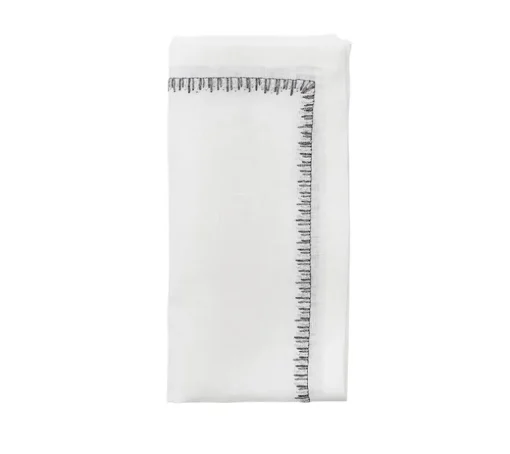 Filament Napkin White & Gunmetal Set of 4