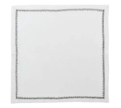 Filament Napkin White & Gunmetal Set of 4
