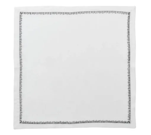 Filament Napkin White & Gunmetal Set of 4
