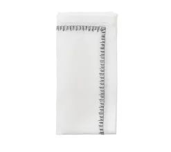 Filament Napkin White & Gunmetal Set of 4