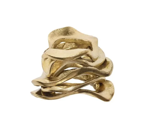 Flux Napkin Ring Gold Set of 4