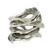 Flux Napkin Ring Silver Set of 4