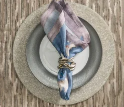 Flux Napkin Ring Silver Set of 4