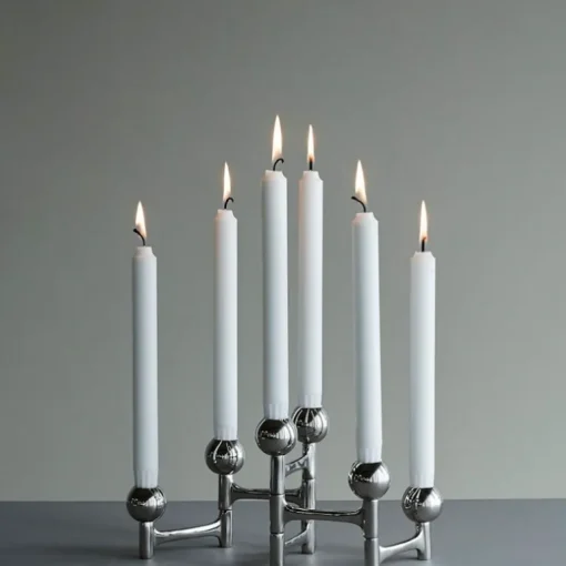 Foldable Round Nickel Candle Holder