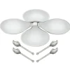 Four Part Interlocking Bowl with Spoons