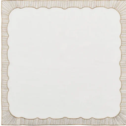 Frame White, Gold & Silver Napkin Set of 4
