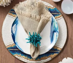 Fringe Napkin Silver & Natural Set of 4