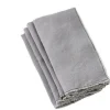 Fringe Stone Washed Napkin Grey Set of 4