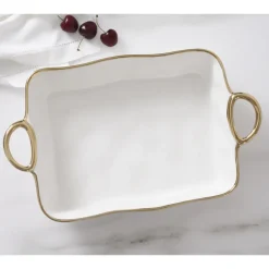 Golden Handle Rectangle Baking Dish