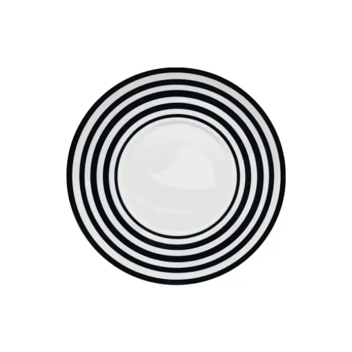 Hemisphere Bakelite Black Stripes Salad Plate