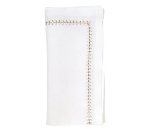 Herringbone Napkin Gold & Silver Set of 4