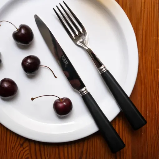 Icon Flatware Black Wood 5 Piece Setting