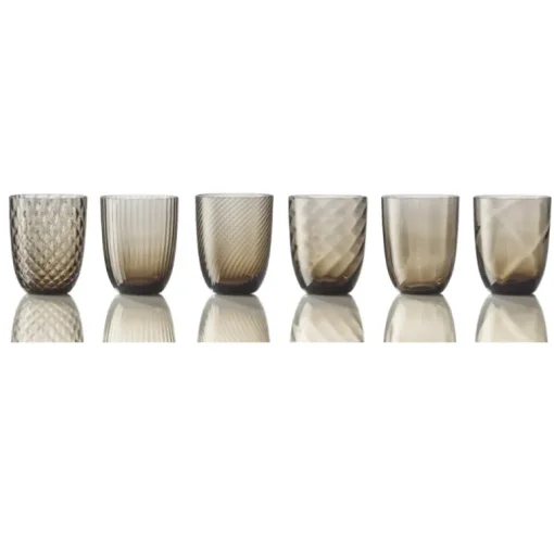 Idra Mixed Pattern Glass Set of 6