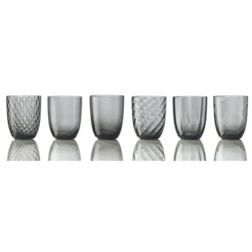 Idra Mixed Pattern Glass Set of 6