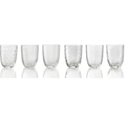 Idra Mixed Pattern Glass Set of 6