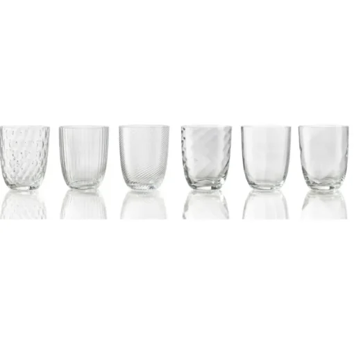 Idra Mixed Pattern Glass Set of 6