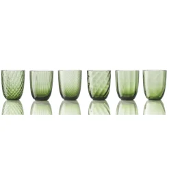 Idra Mixed Pattern Glass Set of 6