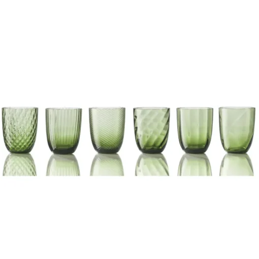 Idra Mixed Pattern Glass Set of 6