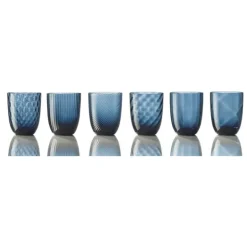 Idra Mixed Pattern Glass Set of 6