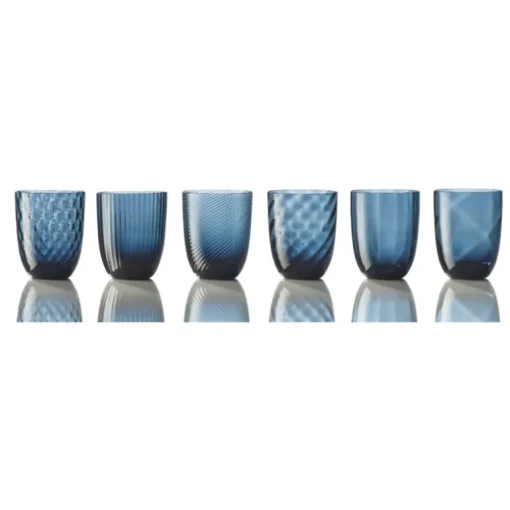 Idra Mixed Pattern Glass Set of 6