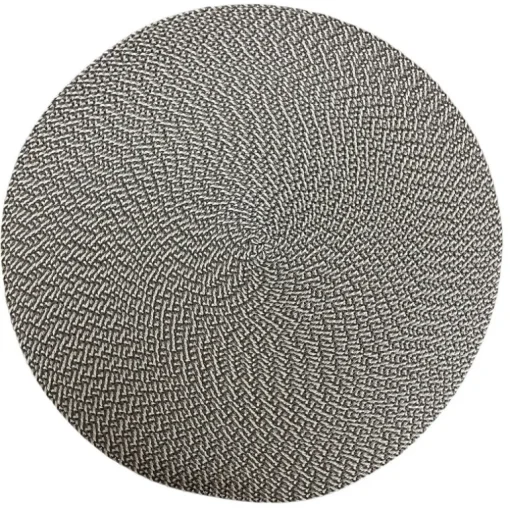 Ikat Weave Round Placemat Granite Set of 4