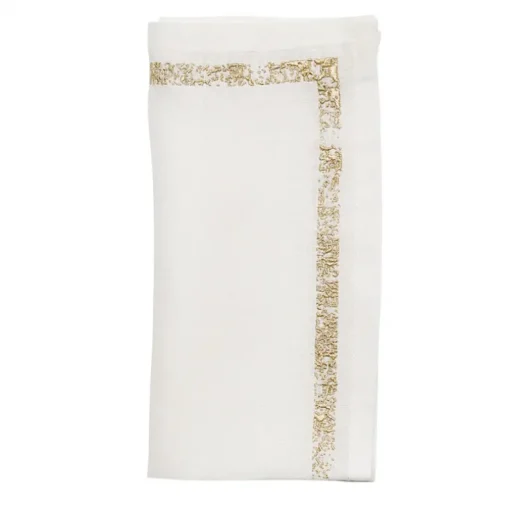 Impression White & Gold Napkin Set of 4