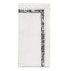 Impression White & Gunmetal Napkin Set of 4