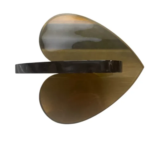 Interlocking Lucite Heart Sculptures 12"