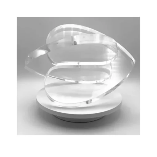 Interlocking Lucite Heart Sculptures 9"