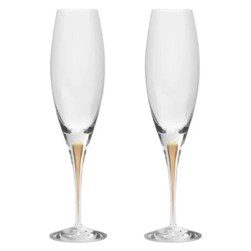 Intermezzo Champagne Glass Gold Set of 2